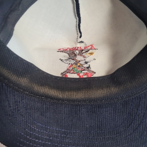 VTG NRA ILA National Rifle Assoc Eagle Black Corduroy Cap Hat One Size - Picture 9 of 9